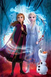 Kraina Lodu 2 Elsa, Anna i Olaf - plakat bajkowy