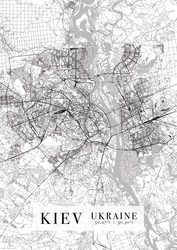 Kijów Mapa Miasta - plakat A3