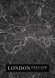 Londyn Mapa Miasta - plakat A1