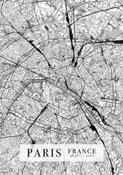Paryż Mapa Miasta - plakat A1