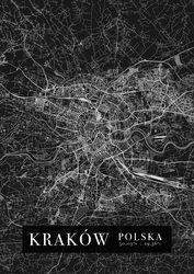 Kraków Mapa Miasta - plakat A2