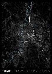Rzym Mapa Miasta - plakat A3