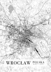 Wrocław Mapa Miasta - plakat A1