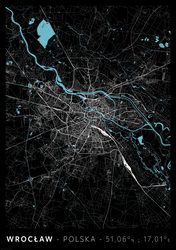 Wrocław Mapa Miasta - plakat A1