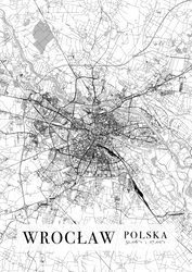 Wrocław Mapa Miasta - plakat A2