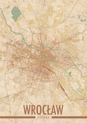 Wrocław Mapa Miasta - plakat A2