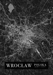 Wrocław Mapa Miasta - plakat A2