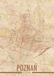 Poznań Mapa Miasta - plakat A2