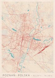 Poznań Mapa Miasta - plakat A2