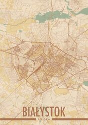 Białystok Mapa Miasta - plakat A2