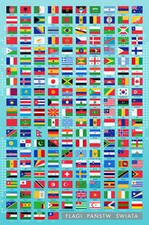 Flagi Państw Świata Flaga dla dziecka plakat na ścianę plakaty 61x91,5 cm