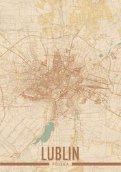 Lublin Mapa Miasta - plakat A2