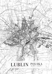 Lublin Mapa Miasta - plakat A3