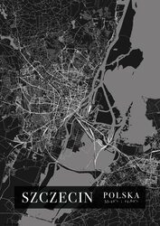 Szczecin Mapa Miasta - plakat A2