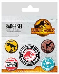Jurassic World Dominion Warning Signs - przypinki
