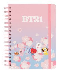 BT21 Cherry Blossom - notes A5, 80 kartek, w kropki