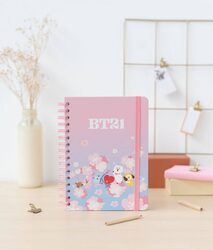 BT21 Cherry Blossom - notes A5, 80 kartek, w kropki