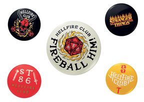 Stranger Things 4 Hellfire Club - przypinki