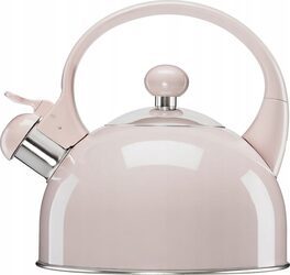 Czajnik na gaz indukcja gwizdek różowy 1,7l