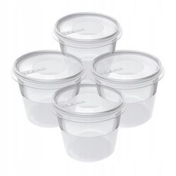 Pojemniki plastikowe na żywność pudełko 4x0,3 L