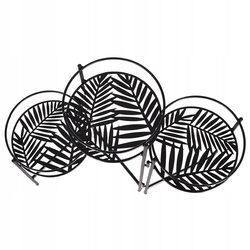 Kwietnik stojący stojak na kwiaty metalowy czarny