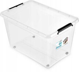 Pojemnik pudło z pokrywką plastik 60 l zamykany