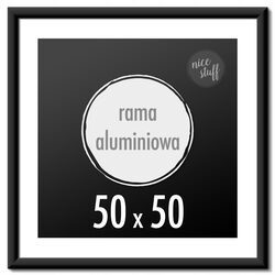 Ramka na zdjęcia 50x50 cm Ramki aluminiowe kwadratowa czarna
