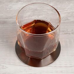 Podkładki pod kubek szklanki metalowe stojak 6el