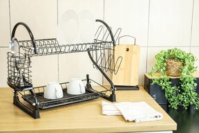 Suszarka do naczyń dwupoziomowa stojąca ociekacz