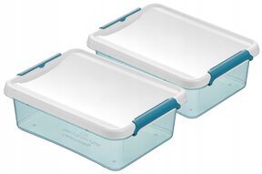 Pojemnik box pudełko plastikowe organizer 2x 1,15l