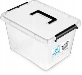Organizer pojemnik plastikowy pudło pokrywa 15,5l