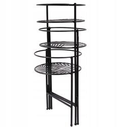 Kwietnik stojący stojak na kwiaty metalowy czarny