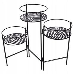 Kwietnik stojący stojak na kwiaty metalowy czarny