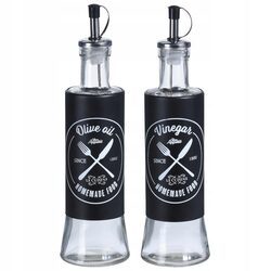 Butelka na oliwę ocet z dozownikiem komplet 2 szt.