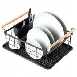 Suszarka do naczyń czarna ociekacz na naczynia
