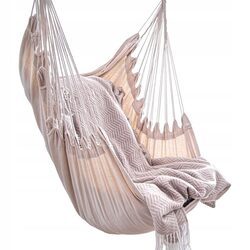 Hamak brazylijski fotel podwieszany huśtawka beż