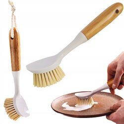 Szczotka do mycia naczyń długa z rączką bambus