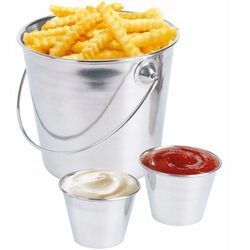 Wiaderko na frytki przystawki miseczki sosjerki