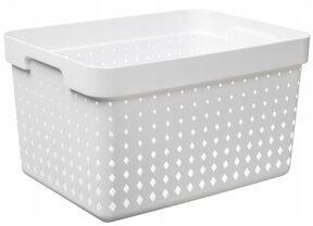 Regał biały łazienkowy szafka z koszyczkami kółka