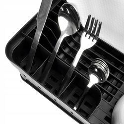 Suszarka do naczyń czarna stojąca ociekacz loft