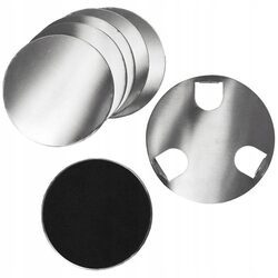 Podkładki pod kubek szklanki metalowe stojak 6el