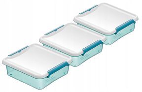 Pojemniki pudło plastikowe organizer 3x 0,6l