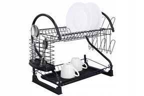 Suszarka do naczyń dwupoziomowa stojąca ociekacz