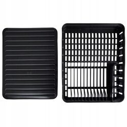 Suszarka do naczyń czarna stojąca ociekacz loft