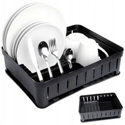 Suszarka do naczyń czarna stojąca ociekacz loft