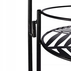 Kwietnik stojący stojak na kwiaty metalowy czarny