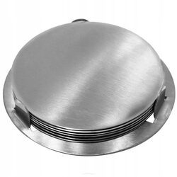 Podkładki pod kubek szklanki metalowe stojak 6el