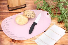 Deska do krojenia z ociekaczem plastikowa kuchenna