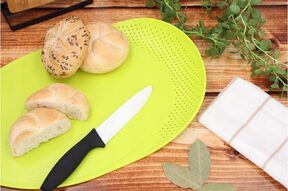 Deska do krojenia z ociekaczem plastikowa kuchenna