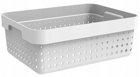 Regał biały łazienkowy szafka z koszyczkami kółka